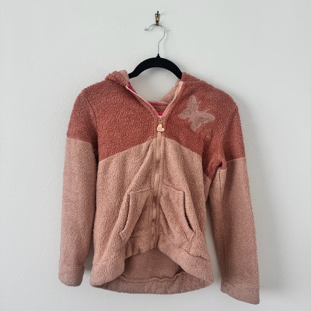 Betsey Johnson Girl’s Sequined Fleece Jacket